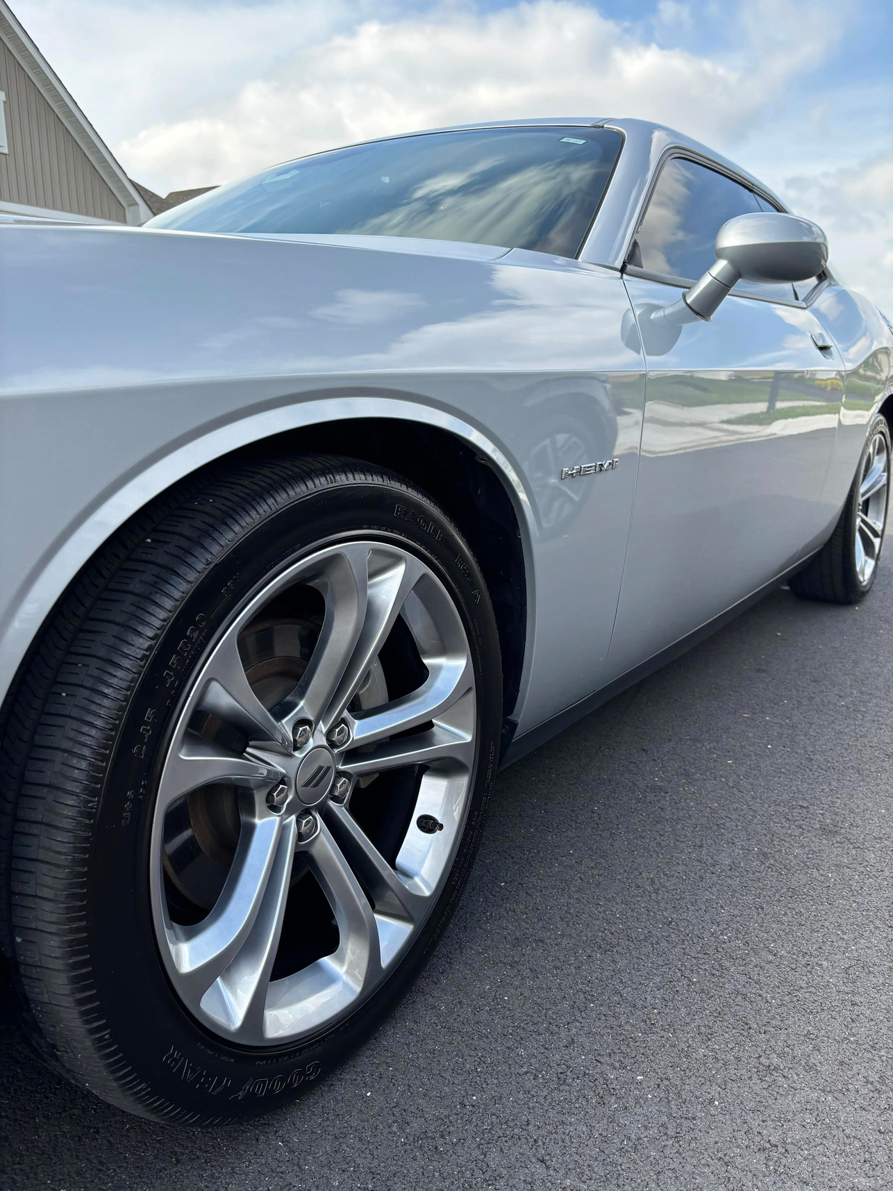This Dodge Challenger received a basic exterior and interior detail.