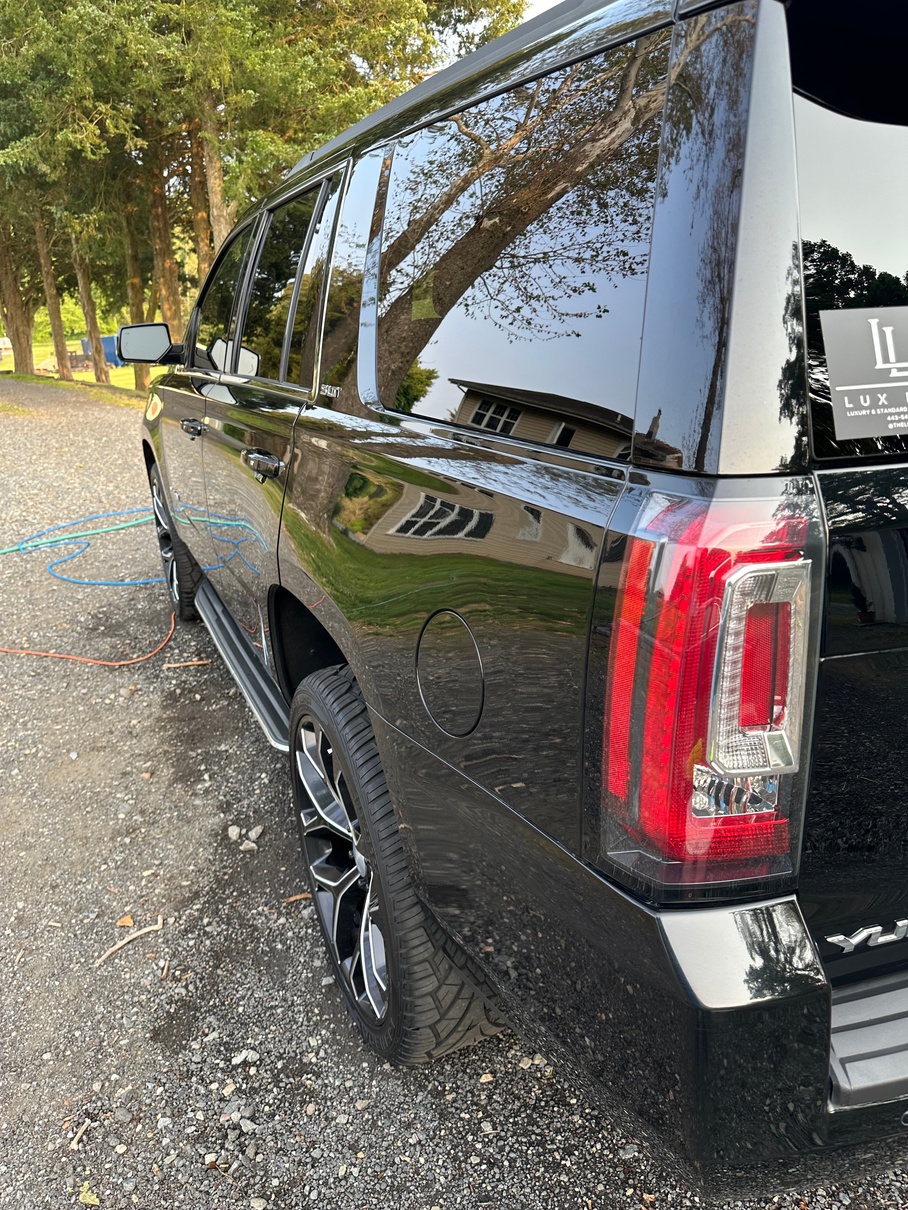 This GMC Yukon received a basic exterior and interior detail.
