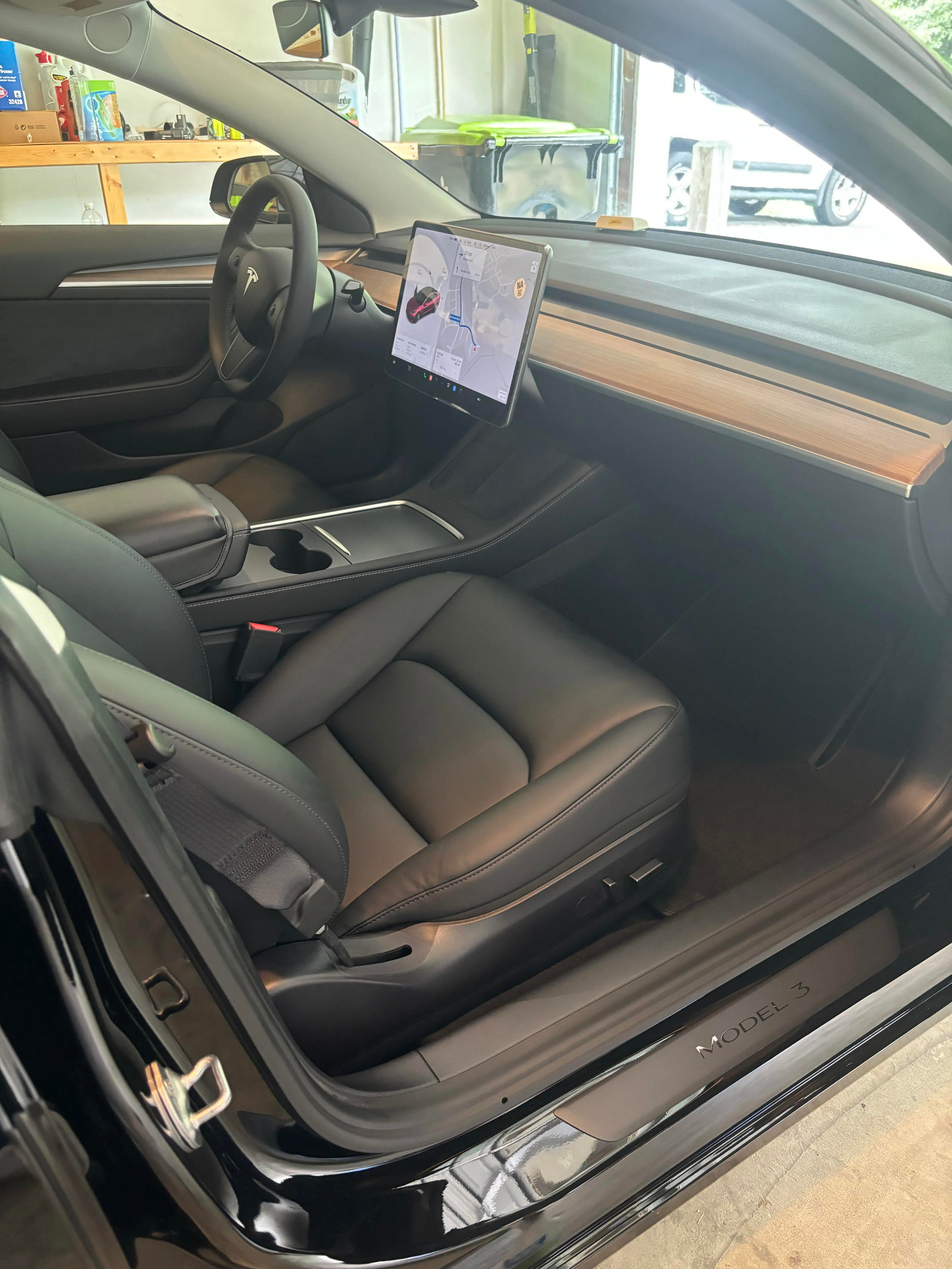 This Tesla Model 3 received a basic exterior and interior detail.